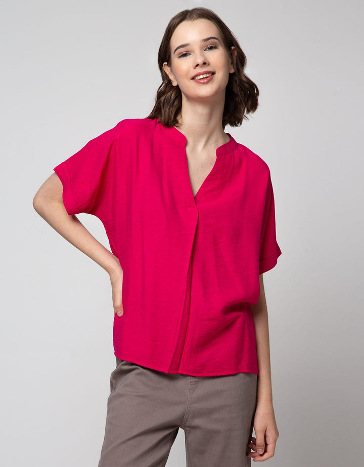 St. Yves Short Sleeve Blouse Linen Pule
