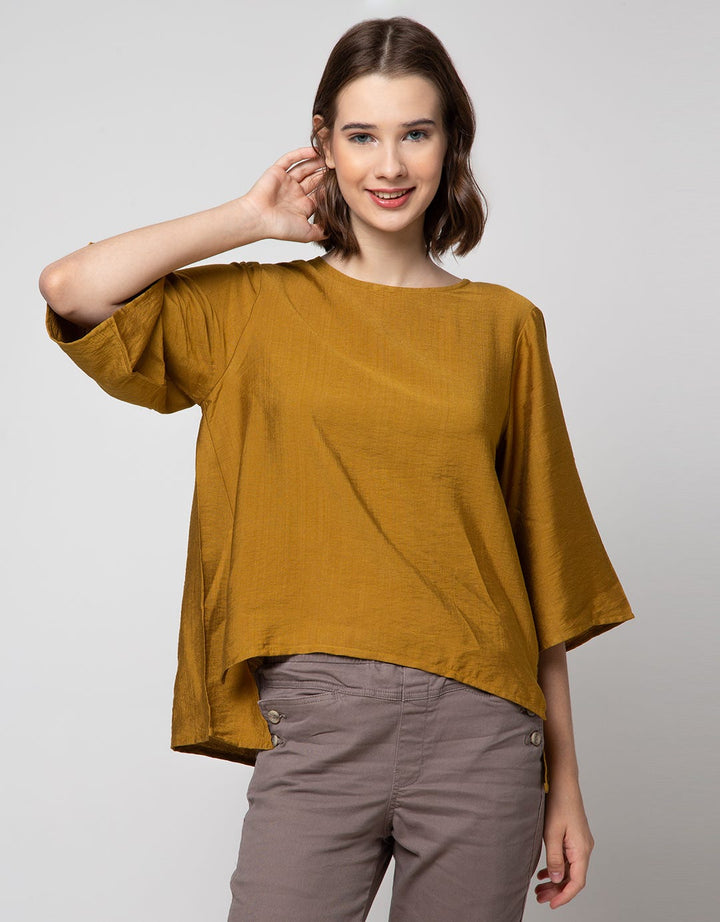 St. Yves Short Sleeve Blouse Linen Polo