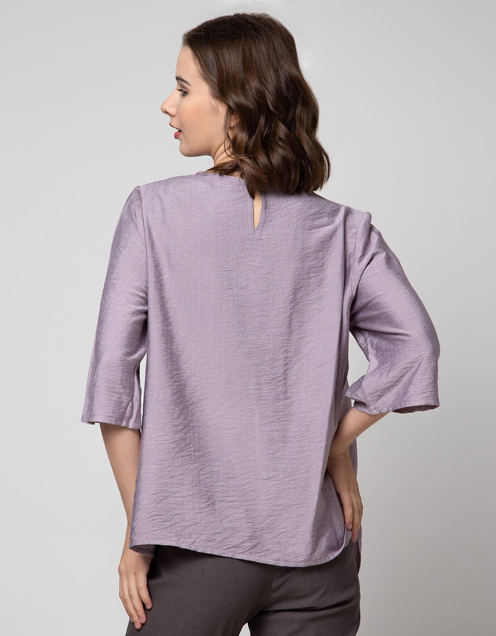 St. Yves Short Sleeve Blouse Linen Polo