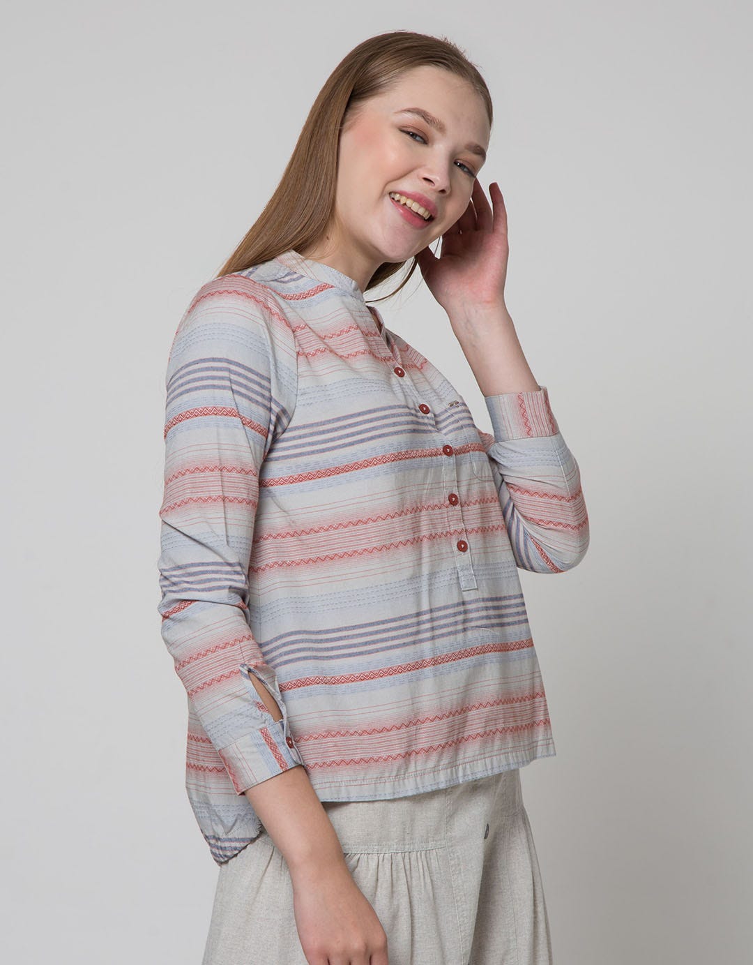 Triset Blouse Stripes Women's Blouse