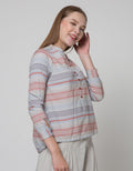 Triset Blouse Stripes Blouse Wanita