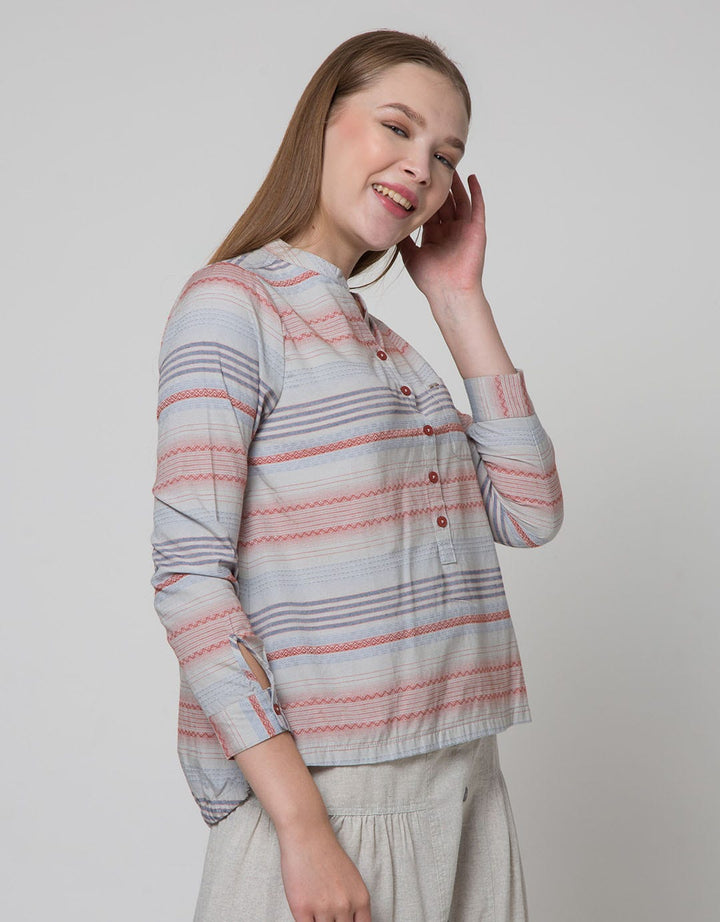 Triset Blouse Stripes Women's Blouse