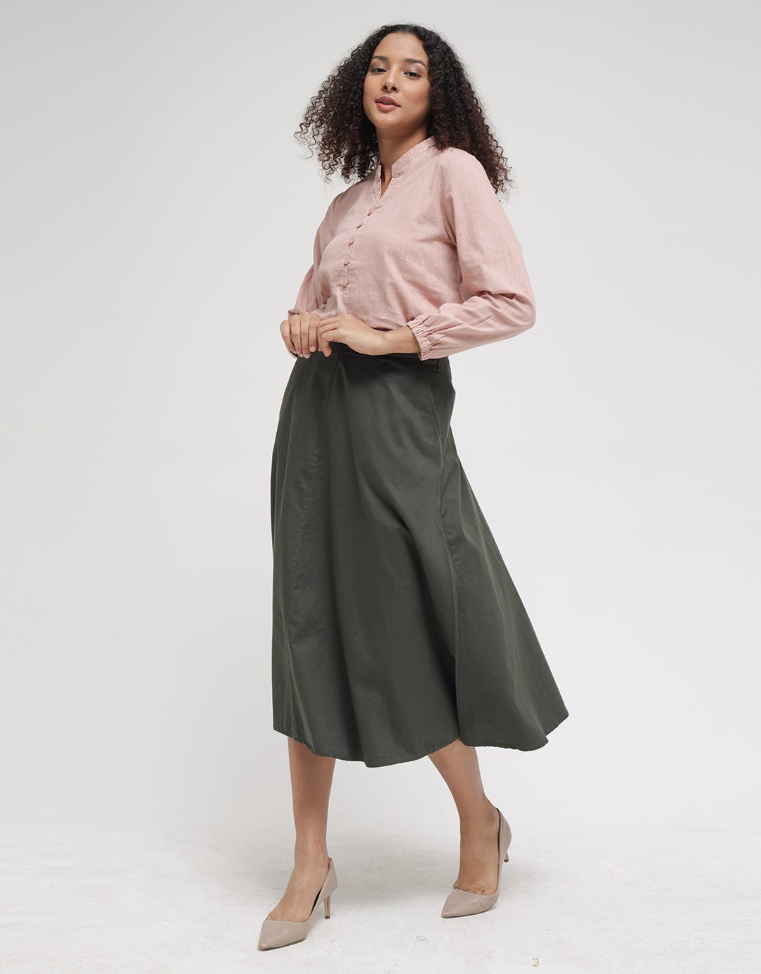 Triset V Neck Casual Blouse Wanita