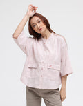 Triset Casual Double Pocket Blouse for Women