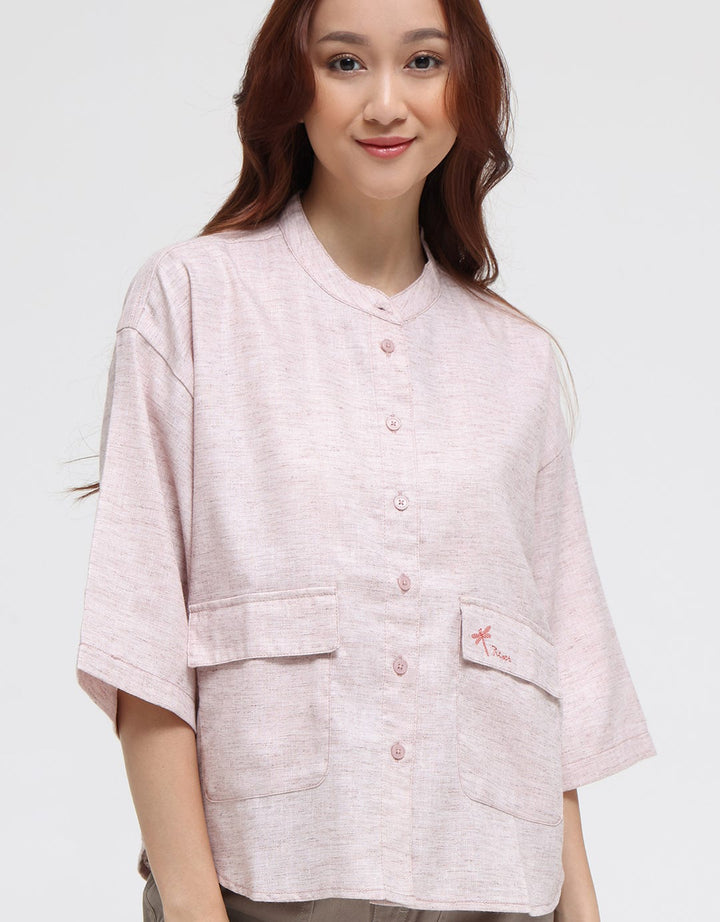 Triset Casual Double Pocket Blouse for Women
