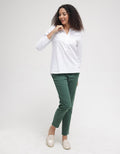 Triset V Neck Casual Blouse Wanita