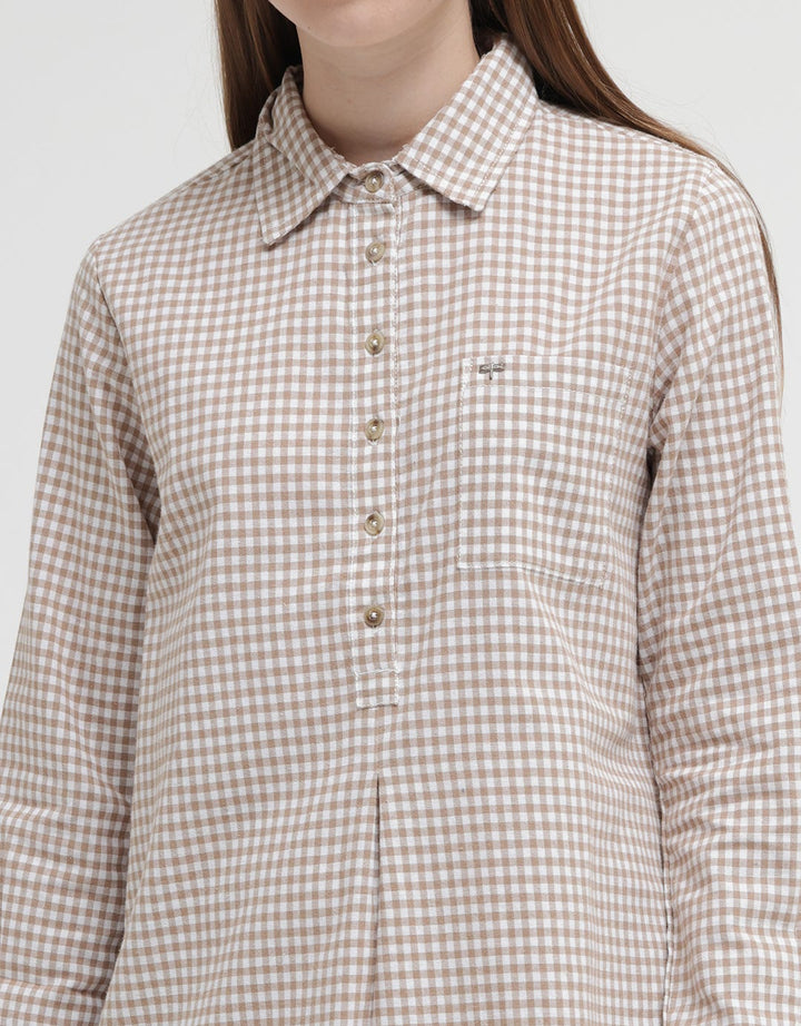Triset Casual Blouse Print Check
