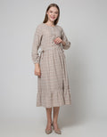 Triset Casual Dress Motif Kotak-Kotak