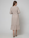 Triset Casual Dress Motif Kotak-Kotak