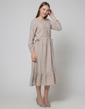 Triset Casual Dress Motif Kotak-Kotak