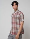 Watchout Casual Short Sleeve Shirts Plaid Print
