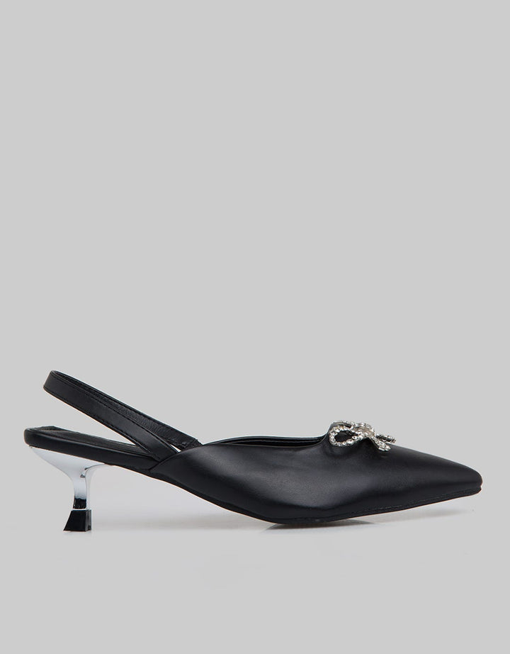 Details Ribbon Slingback Shoes Women