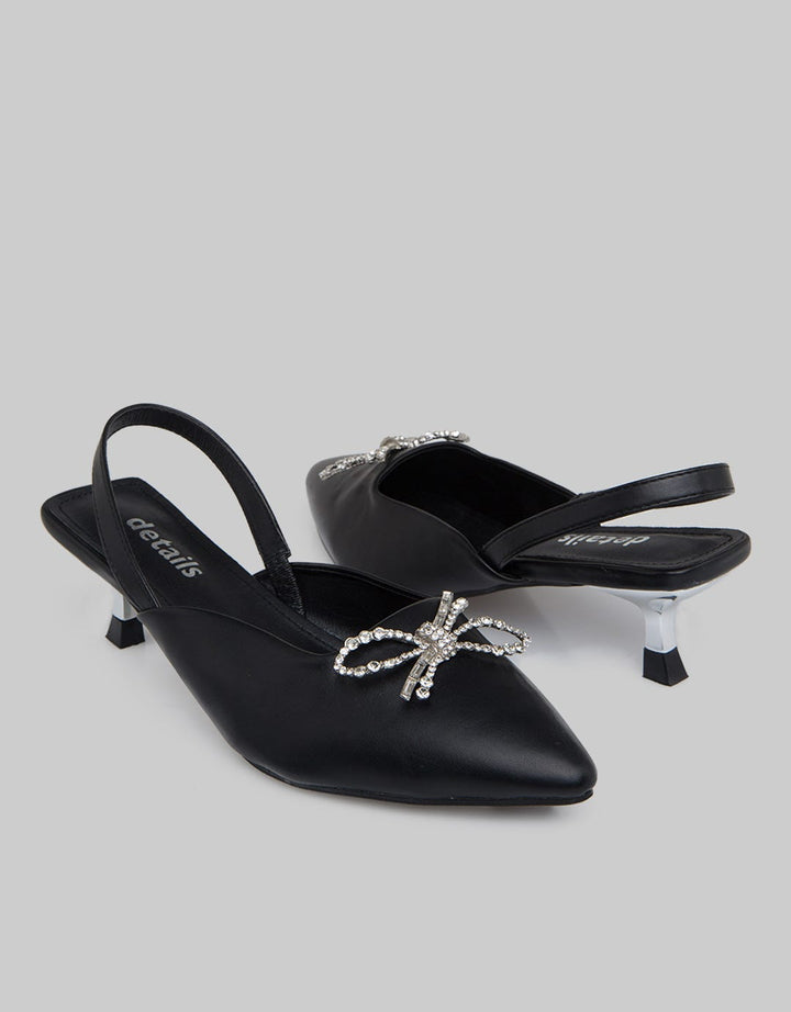 Details Ribbon Slingback Shoes Women
