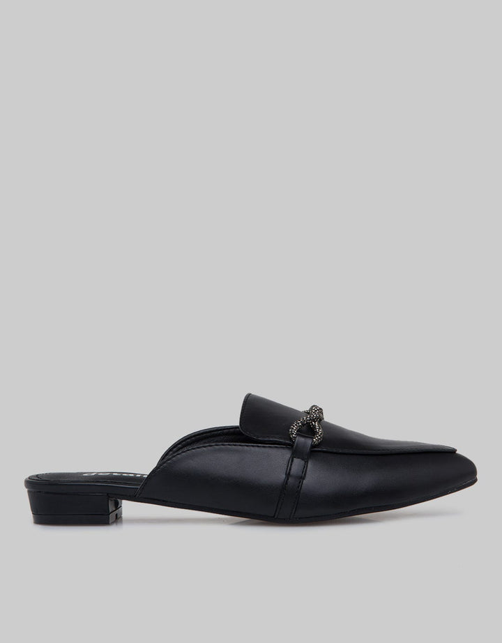 Details Mule Sandals Women Pointy Ribbon