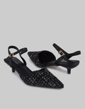 Details Knit Strap Women's Slingback Shoes