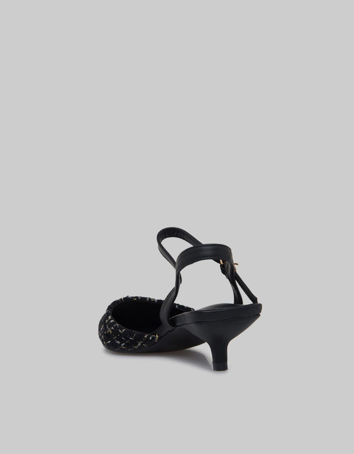 Details Knit Strap Women's Slingback Shoes