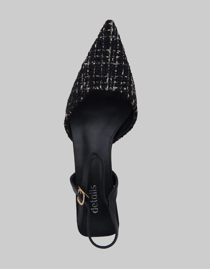 Details Knit Strap Women's Slingback Shoes