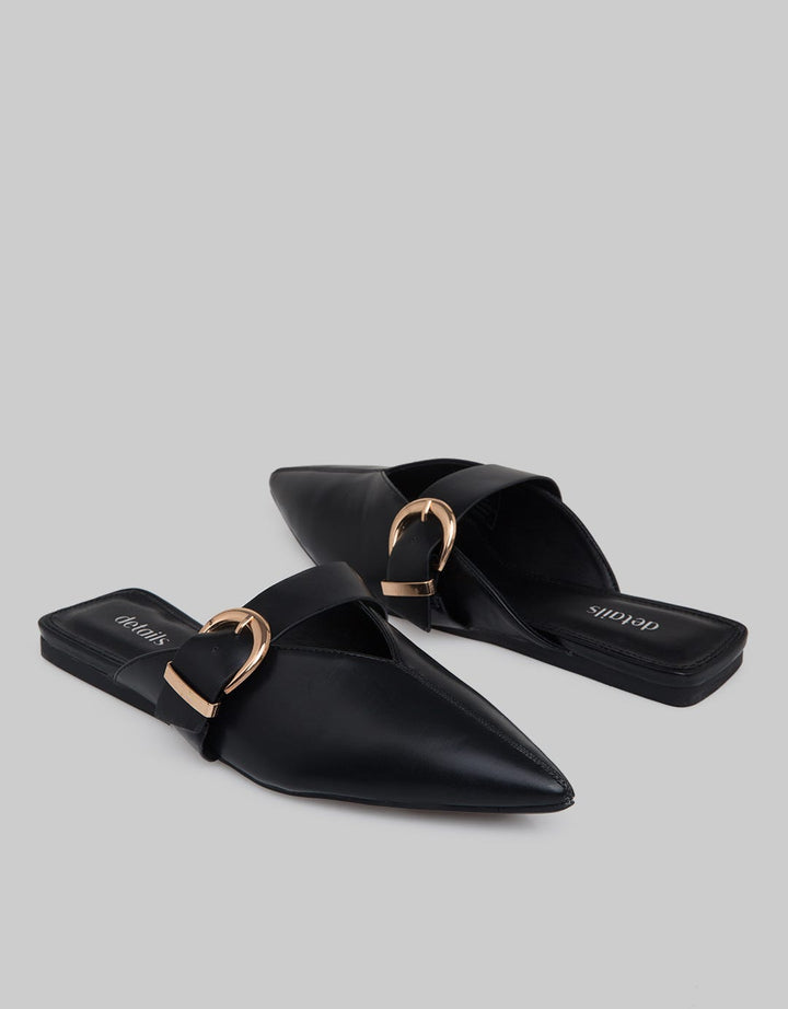 Details T-Bar Slip On Sandal Wanita