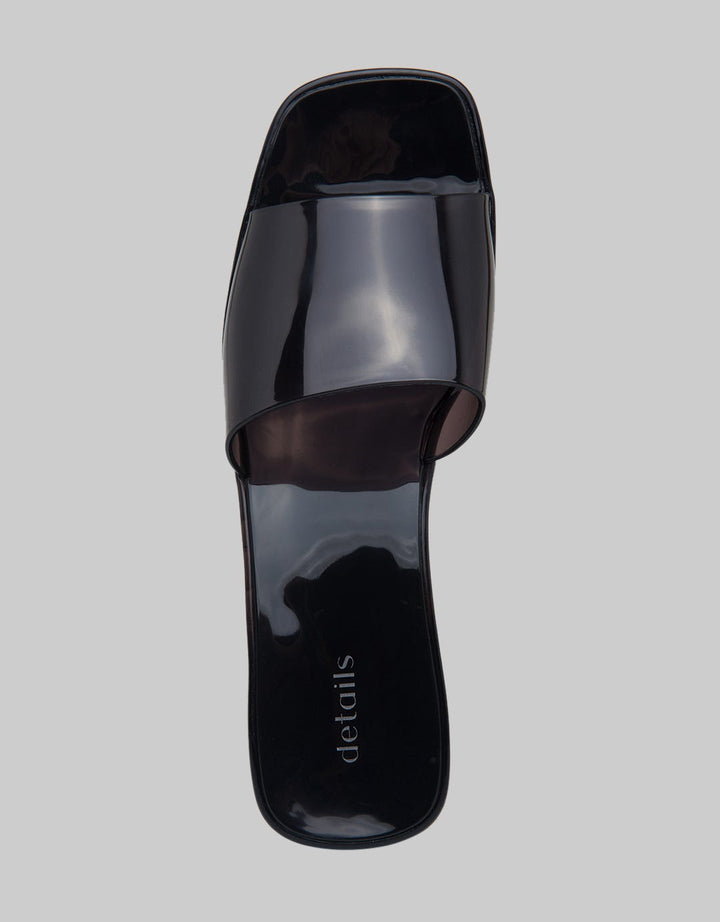 Details Rub Glass Sandal Heels Wanita