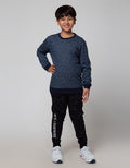 Nevada Sweatshirt Non Hoodie Navy Textured