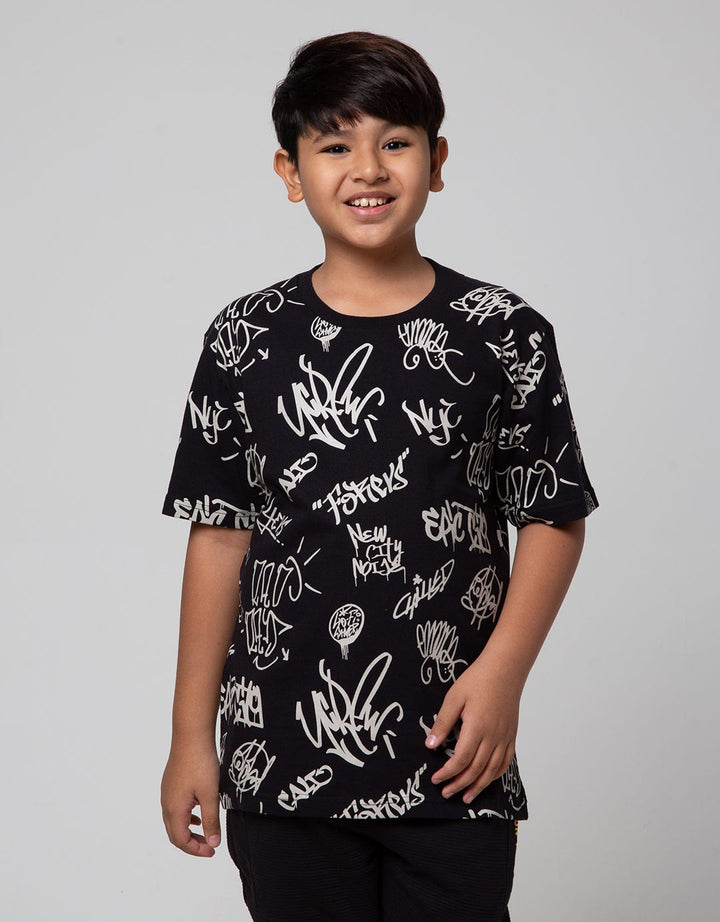 Aero Short Sleeve T-Shirt Full Print Gravity Tulisan
