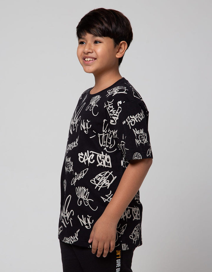 Aero Short Sleeve T-Shirt Full Print Gravity Tulisan