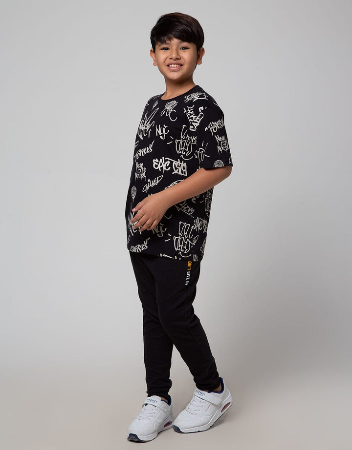 Aero Short Sleeve T-Shirt Full Print Gravity Tulisan