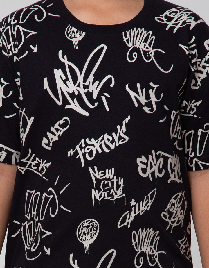 Aero Short Sleeve T-Shirt Full Print Gravity Tulisan