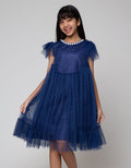 Sweet Miss Midi Dress Short Sleeve Tile With Mote Leher