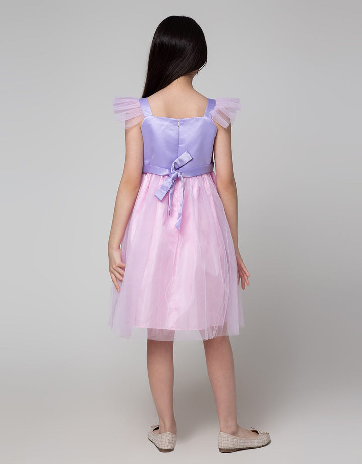 Sweet Miss Short Sleeve Midi Dress Pearl Chest Star Hand Geber