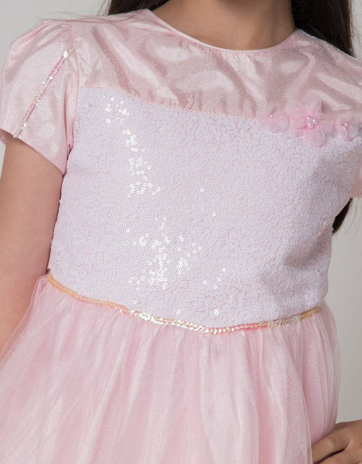 Sweet Miss Short Sleeve Midi Dress Mote Dada Pinggang