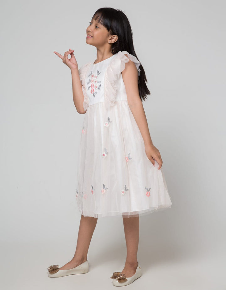Sweet Miss Bordir Detail Dress Anak Perempuan