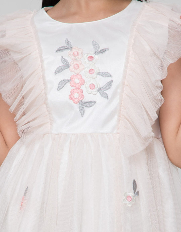 Sweet Miss Bordir Detail Dress Anak Perempuan