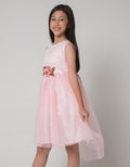 Sweet Miss Short Sleeve Midi Dress Leaf Waist Brocade