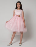 Sweet Miss Short Sleeve Midi Dress Leaf Waist Brocade