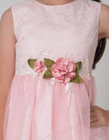 Sweet Miss Short Sleeve Midi Dress Leaf Waist Brocade