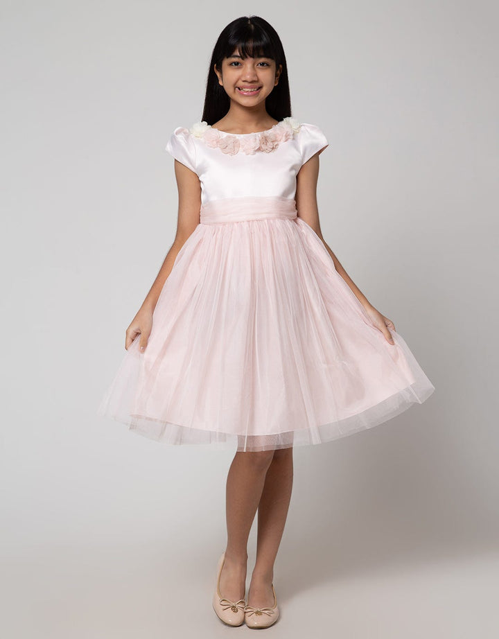 Sweet Miss Midi Dress Bunga Leher Belakang Big Bow