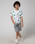 Little M Short Pants Knit Jersey Print Dino Trex