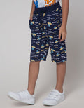 Little M Short Pants Knit Terry Print Crocodile