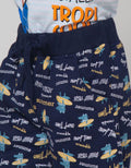 Little M Short Pants Knit Terry Print Crocodile