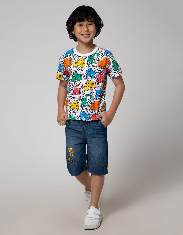 Little M Short Pants Denim Bordir Dig It
