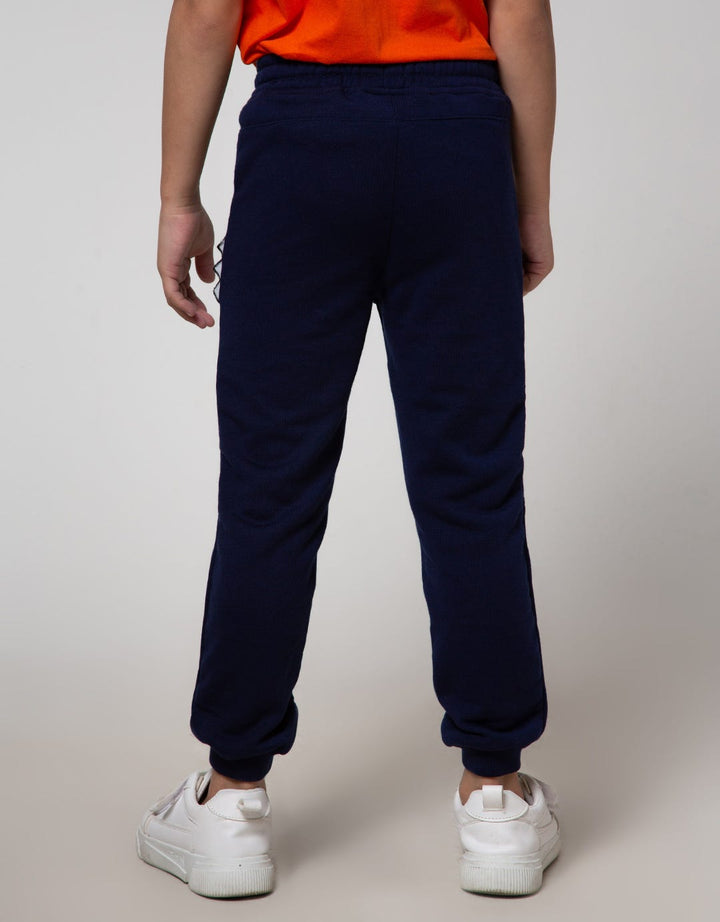 Little M Jogger Knit Terry Bordir Croco