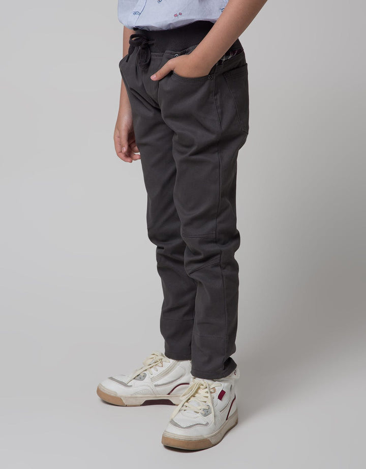 Little M Long Pants Rib Combination Flannel Stretch