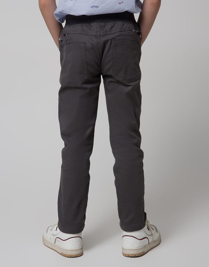 Little M Long Pants Rib Combination Flannel Stretch