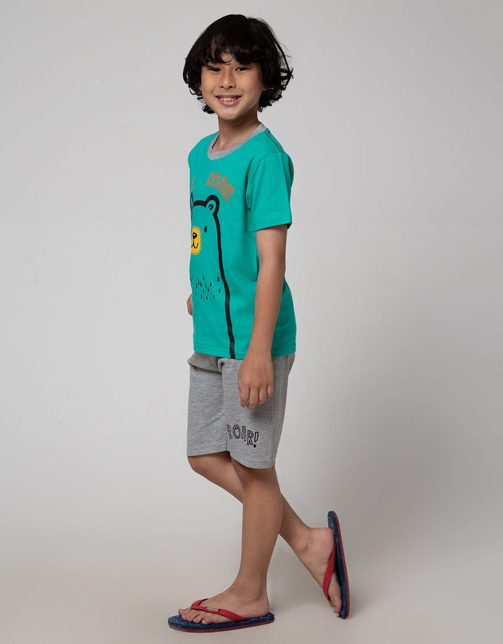 Little M Bear Face Set Pakaian Anak Laki-Laki
