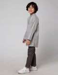 Little M Top - Bottom Set Seasonal Bamus Gamis Bordir Bahan Texture