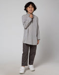 Little M Top - Bottom Set Seasonal Bamus Gamis Bordir Bahan Texture