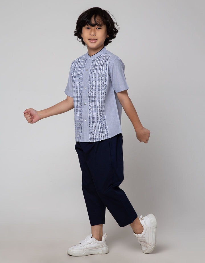 Little M Ulos Stripe Set Pakaian Muslim Anak Laki-Laki