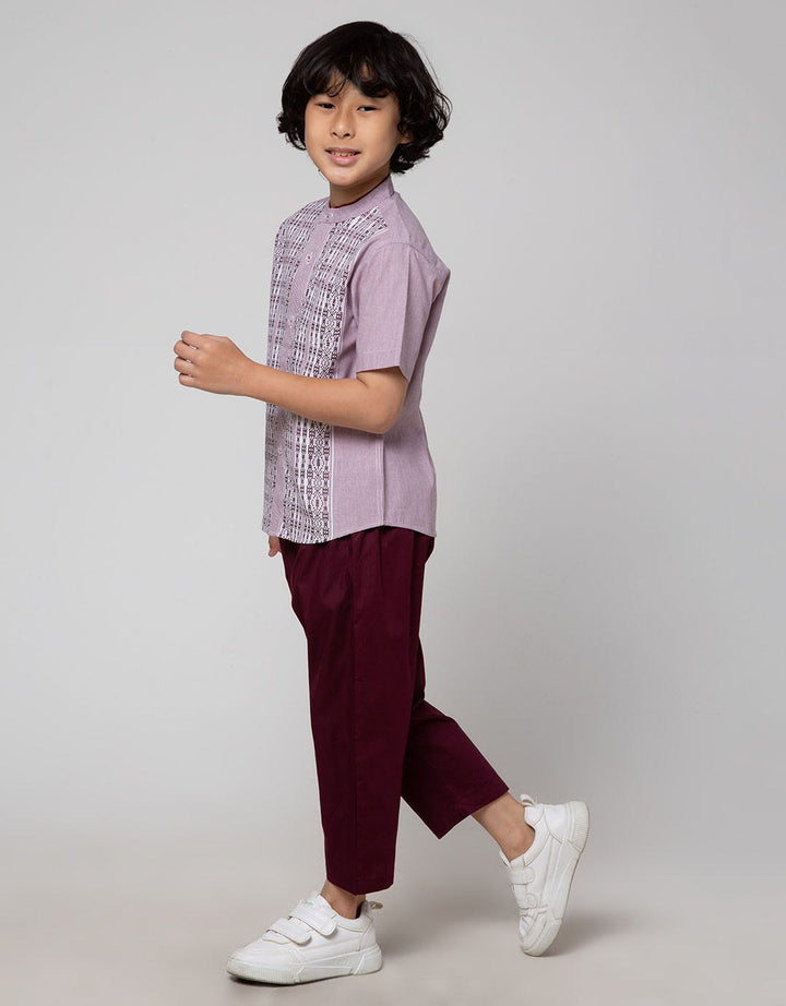 Little M Ulos Stripe Set Pakaian Muslim Anak Laki-Laki