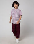 Little M Ulos Stripe Set Pakaian Muslim Anak Laki-Laki